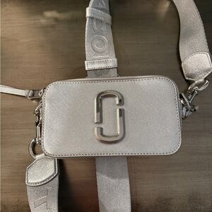 Marc Jacobs Metallic Silver Snapshot Camera Bag